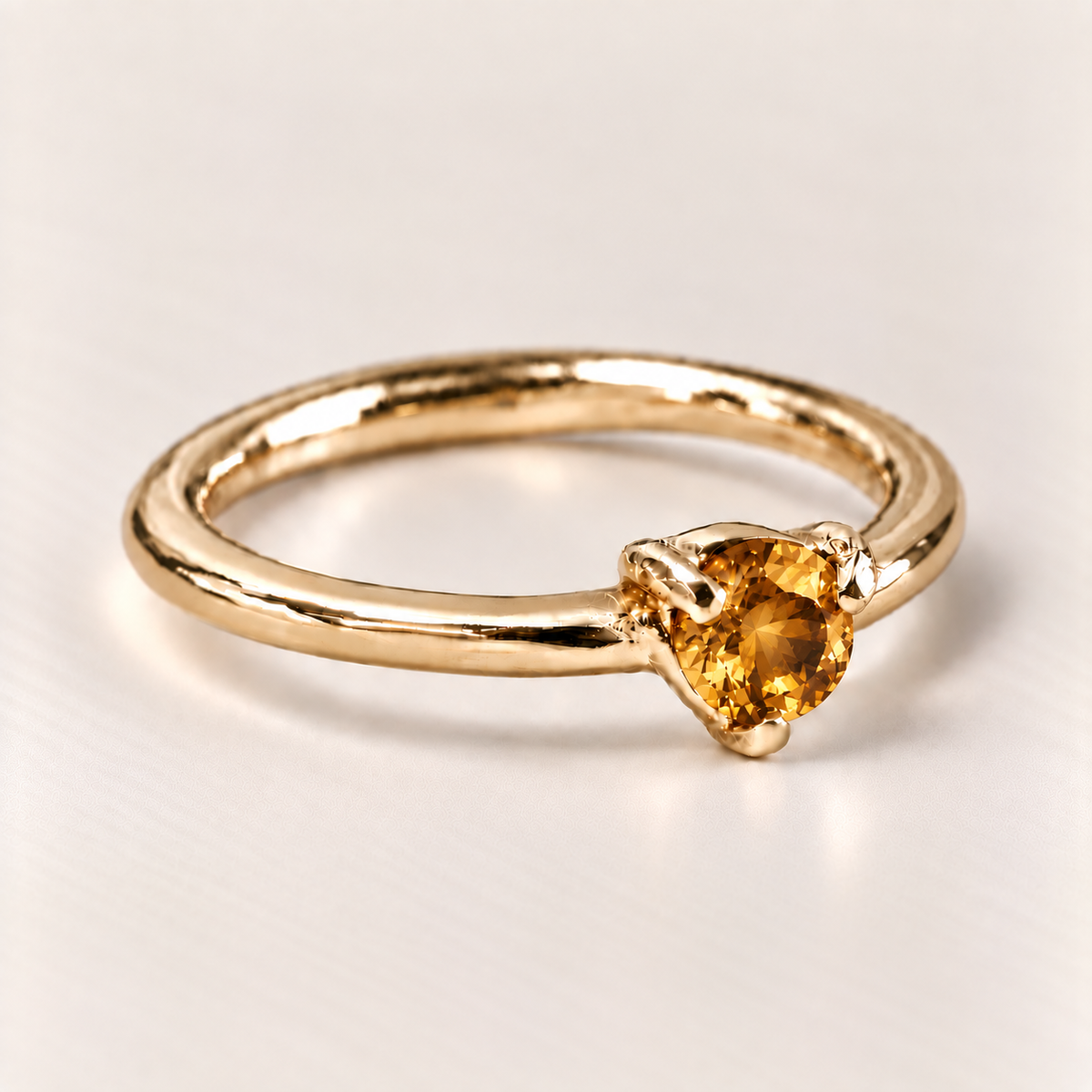 Anel Solitário 3 Garras em Ouro 18k