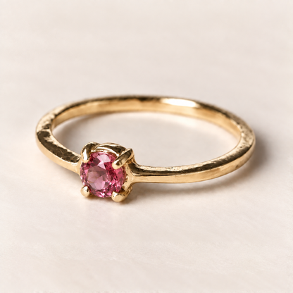 Anel Solitário 4 Garras em Ouro 18k