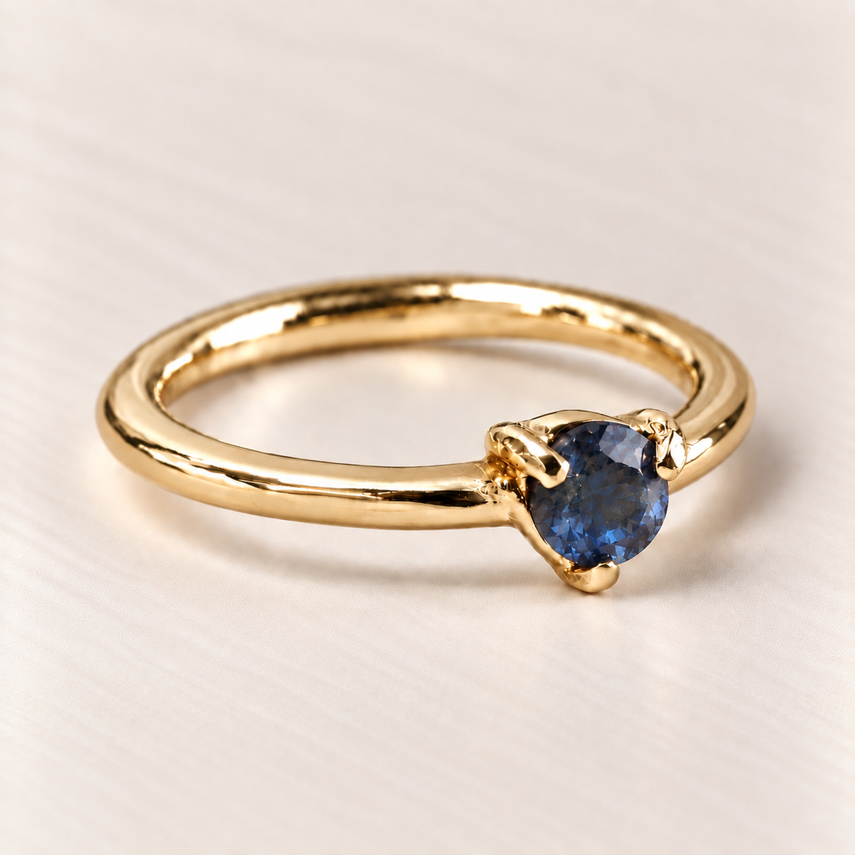 Anel Solitário 3 Garras em Ouro 18k