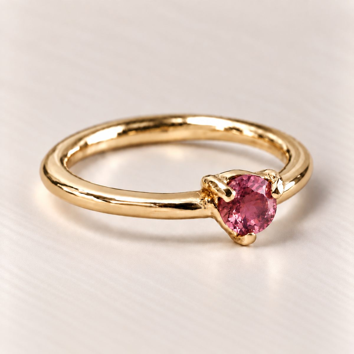 Anel Solitário 3 Garras em Ouro 18k