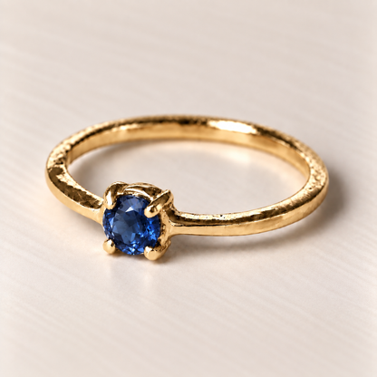 Anel Solitário 4 Garras em Ouro 18k
