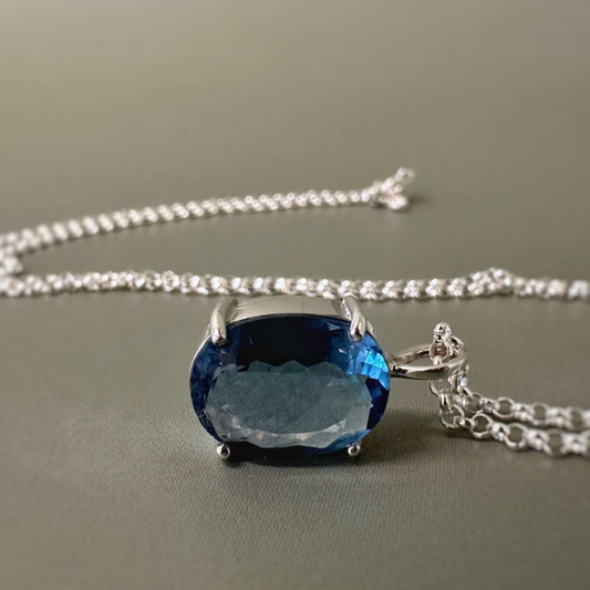 Colar Princesa Fluorita Azul