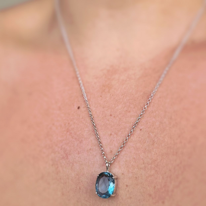 Colar Princesa Fluorita Azul